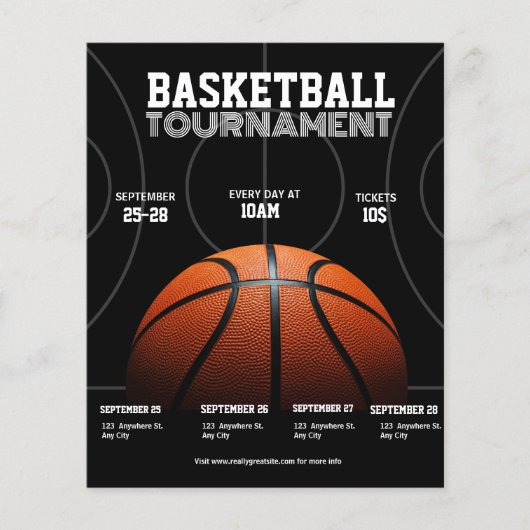 Uni Basketball Turnier, Basketball Sport Flyer (Vorne)