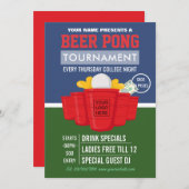 Uni Beer Pong Turnier hinzufügen Logo-Werbung (Vorne/Hinten)