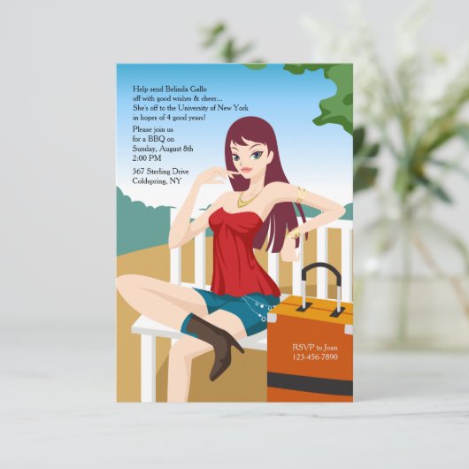 Uni - begrenzte Einladung (Stehend Vorderseite)