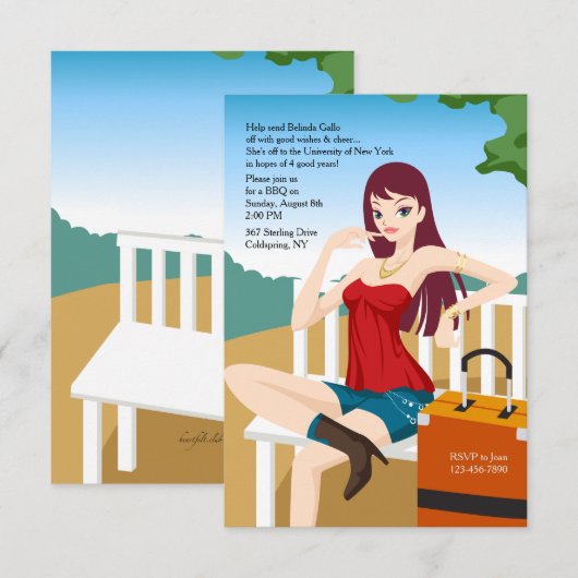 Uni - begrenzte Einladung (Vorne/Hinten)