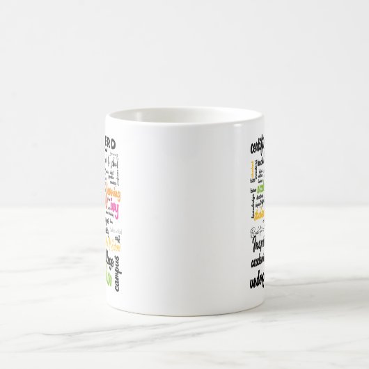 Uni Bildung Word Cloud-Muster Kaffeetasse (Mittel)