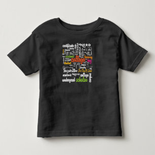 Uni Bildung Word Cloud-Muster Kleinkind T-shirt