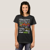 Uni Bildung Word Cloud-Muster T-Shirt (Vorne ganz)