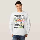 Uni Bildung Word Cloud-Muster T-Shirt (Vorne ganz)