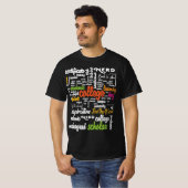 Uni Bildung Word Cloud-Muster T-Shirt (Vorne ganz)