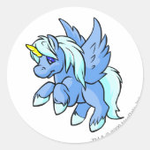 Uni Blue Runder Aufkleber (Vorderseite)