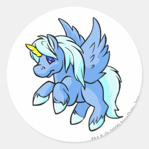 Uni Blue Runder Aufkleber