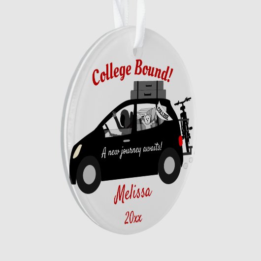 Uni Bound Girl Acrylic Ornament (Vorderseite)