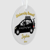 Uni Bound Girl Yellow Acrylic Ornament (Vorderseite)
