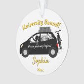 Uni Bound Girl Yellow Acrylic Ornament (Vorderseite)