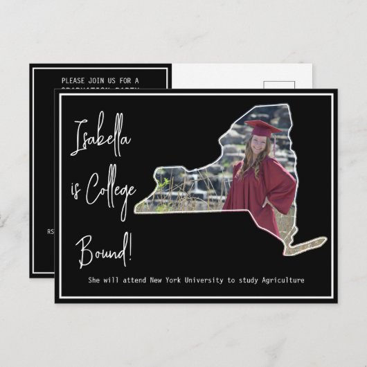 Uni Bound New York Postkarte (Vorne/Hinten)