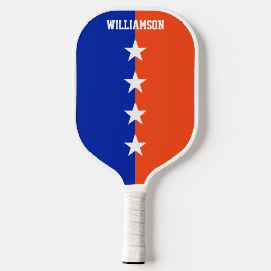 Uni Colors Royal Blue & Orange Pickleball Schläger (Rückseite)