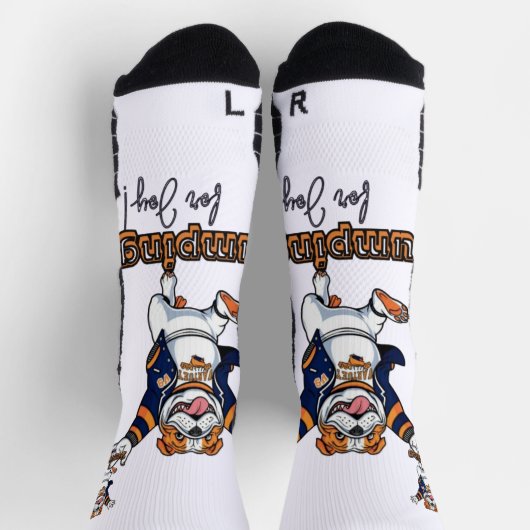Uni Cool | Jumping Bulldog Vector Socken (Oben)