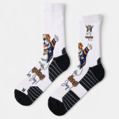 Uni Cool | Jumping Bulldog Vector Socken (Links)