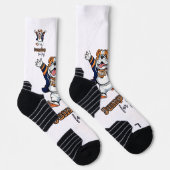 Uni Cool | Jumping Bulldog Vector Socken (Rechts)