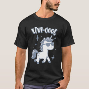Uni Cool Süße Einhorn-Illustration T-Shirt