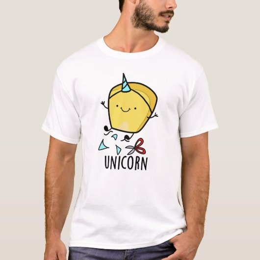 Uni-corn Funny Corn Pun T-Shirt (Vorderseite)