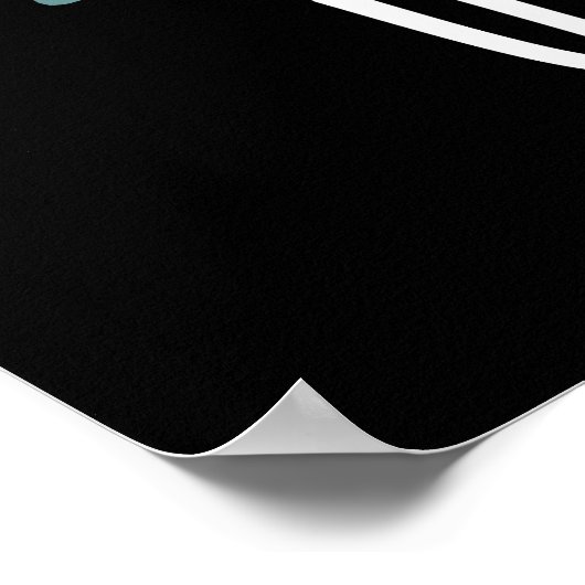 Uni-corn Funny Mais Pun Dark BG Poster (Ecke)