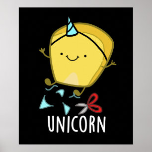 Uni-corn Funny Mais Pun Dark BG Poster