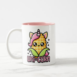 Uni-Corn! Niedlicher Maispun Zweifarbige Tasse