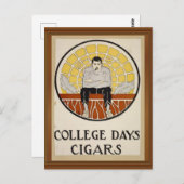 Uni Days Cigars Vintage männliche Circle Ad Postkarte (Vorne/Hinten)