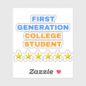 Uni der ersten Generation - Student - stolz Aufkleber (Blatt)