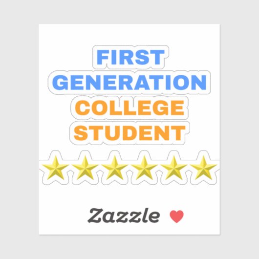 Uni der ersten Generation - Student - stolz Aufkleber (Blatt)