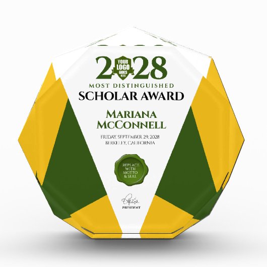 Uni der Green Gold School Abschluss Fotoblock (Vorderseite)