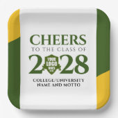 Uni der Green Gold School Abschluss Pappteller (Vorderseite)