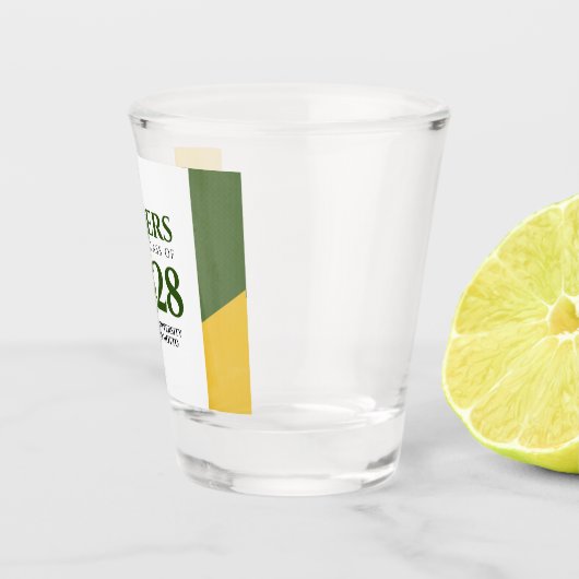 Uni der Green Gold School Abschluss Schnapsglas (Rechts)