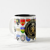 Uni der Heraldry Coat of Arms Zweifarbige Tasse (Vorderseite Links)