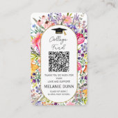 Uni der hübschen Wildblume Abschluss Visitenkarte (Vorderseite)