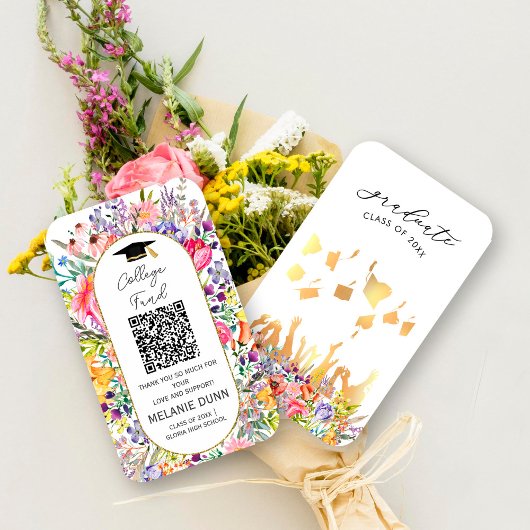 Uni der hübschen Wildblume Abschluss Visitenkarte