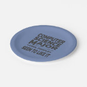 Uni der Informatik große Coole Menschen Pappteller (Schrägansicht)