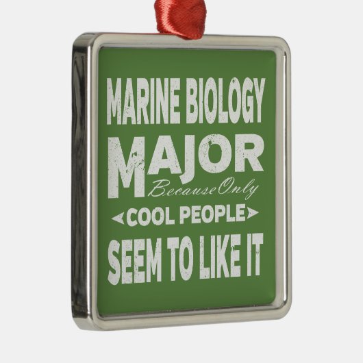 Uni der Meeresbiologie: Nur Coole Menschen Silbernes Ornament (Rechts)