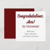 Uni der Personalisierten Geschenkkarte Charleston Feiertagskarte (Vorne/Hinten)