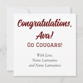 Uni der Personalisierten Geschenkkarte Charleston Feiertagskarte