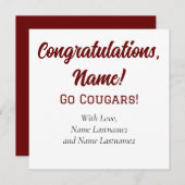 Uni der Personalisierten Geschenkkarte Charleston Feiertagskarte (Vorne/Hinten)