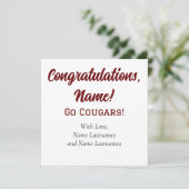 Uni der Personalisierten Geschenkkarte Charleston Feiertagskarte (Stehend Vorderseite)