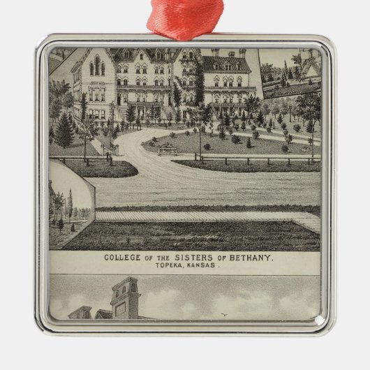 Uni der Schwestern von Bethany Silbernes Ornament (Vorne)