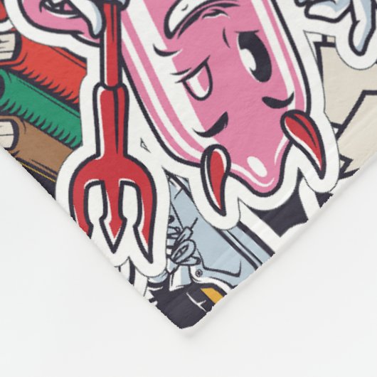 Uni Dynamic Art Urban Graffiti-Muster Fleecedecke (Ecke)