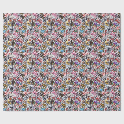 Uni Dynamic Art Urban Graffiti-Muster Geschenkpapier (Flach)