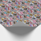 Uni Dynamic Art Urban Graffiti-Muster Geschenkpapier (Ecke)