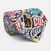 Uni Dynamic Art Urban Graffiti-Muster Krawatte (Gerollt)