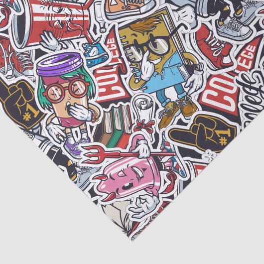 Uni Dynamic Art Urban Graffiti-Muster Seidenpapier (Ausschnitt)