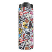Uni Dynamic Art Urban Graffiti-Muster Thermosbecher (Vorderseite)
