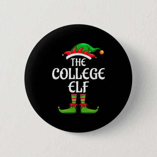 Uni Elf Matching Familiengruppe Weihnachts-Party Button (Vorderseite)