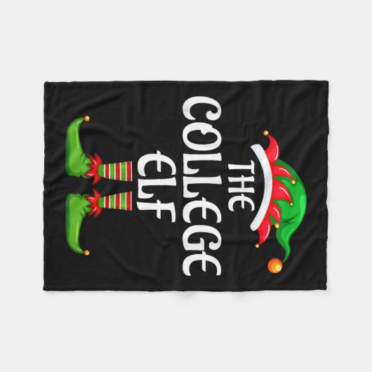 Uni Elf Matching Familiengruppe Weihnachts-Party Fleecedecke (Vorderseite (Horizontal))