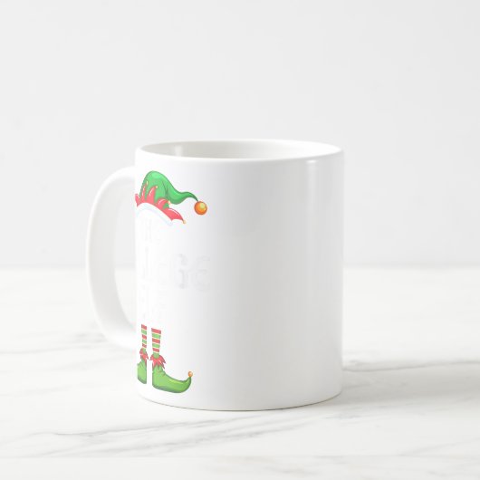 Uni Elf Matching Familiengruppe Weihnachts-Party Kaffeetasse (Vorderseite Links)