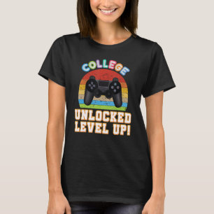 Uni entriegelt Level-Up-Videospiel zurück in Schoo T-Shirt